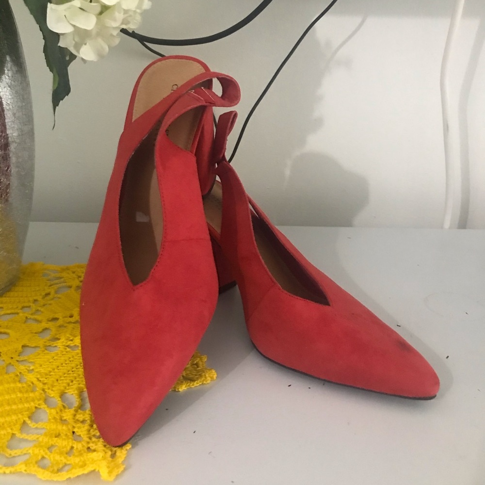 Christian Siriano block red heel